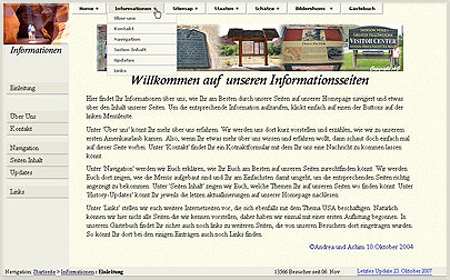 Elemente unserer Homepage