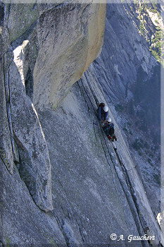 Bergsteiger mit Seil