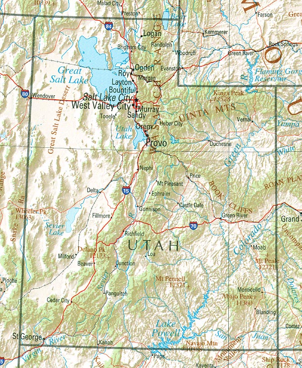 Karte Utah